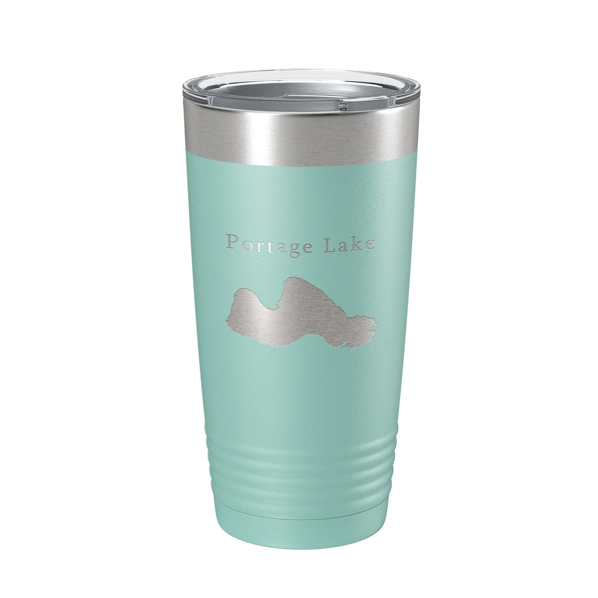 Portage Lake Map Tumbler Travel Mug Insulated Laser Engraved Coffee Cup Manistee County Michigan 20 oz-12