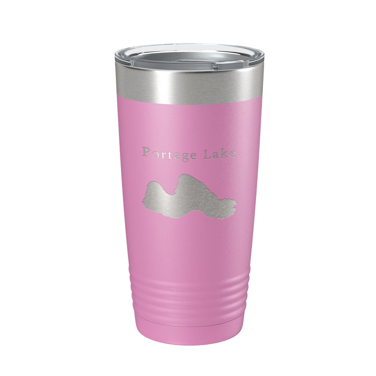 Portage Lake Map Tumbler Travel Mug Insulated Laser Engraved Coffee Cup Manistee County Michigan 20 oz-14