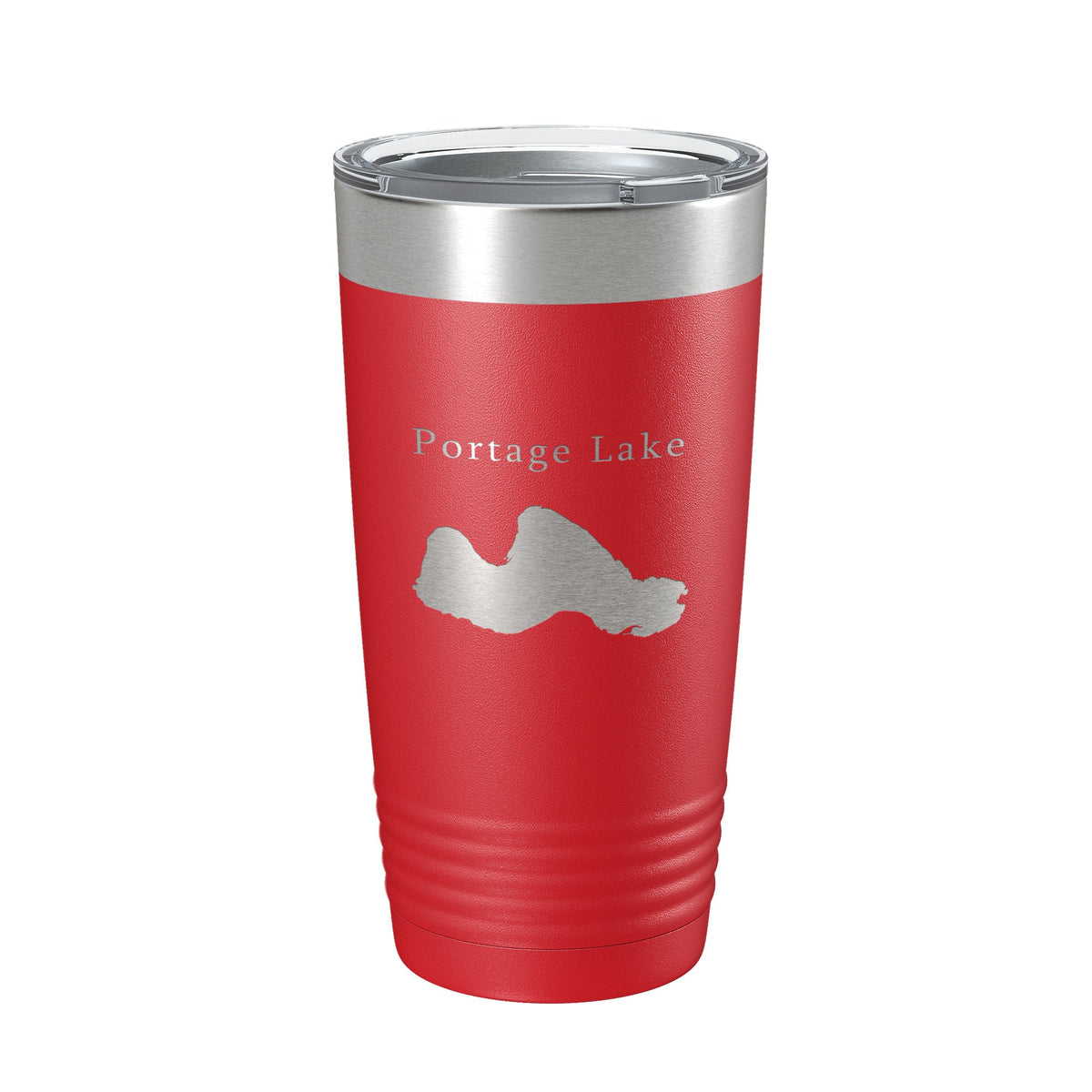 Portage Lake Map Tumbler Travel Mug Insulated Laser Engraved Coffee Cup Manistee County Michigan 20 oz-10