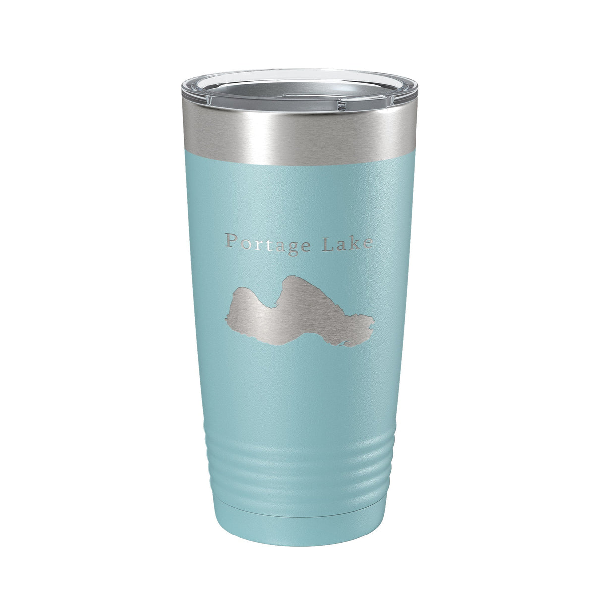 Portage Lake Map Tumbler Travel Mug Insulated Laser Engraved Coffee Cup Manistee County Michigan 20 oz-13