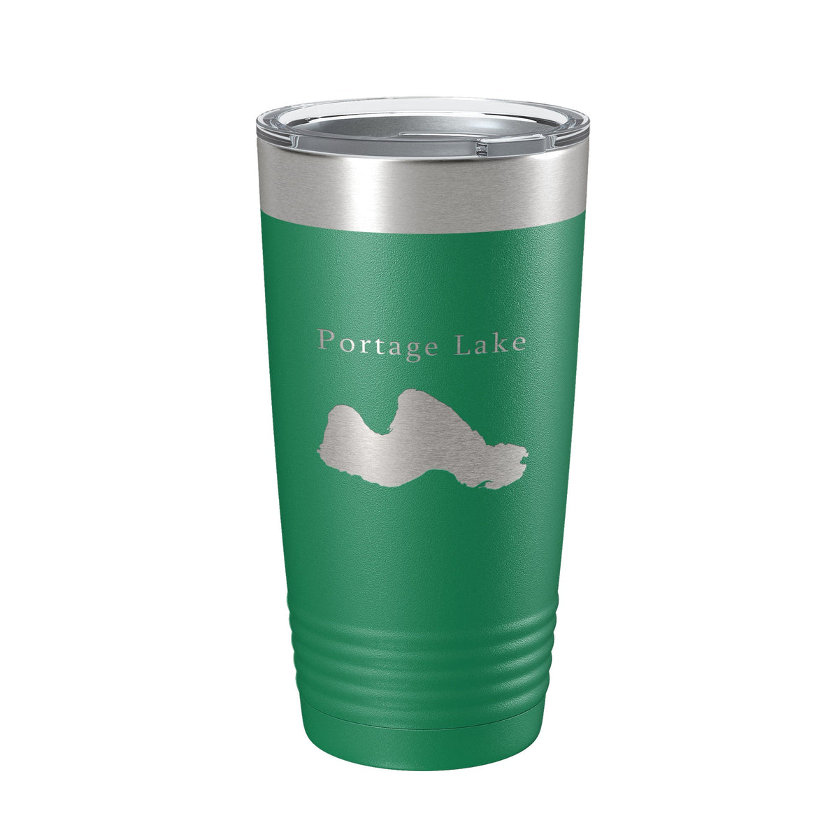 Portage Lake Map Tumbler Travel Mug Insulated Laser Engraved Coffee Cup Manistee County Michigan 20 oz-9