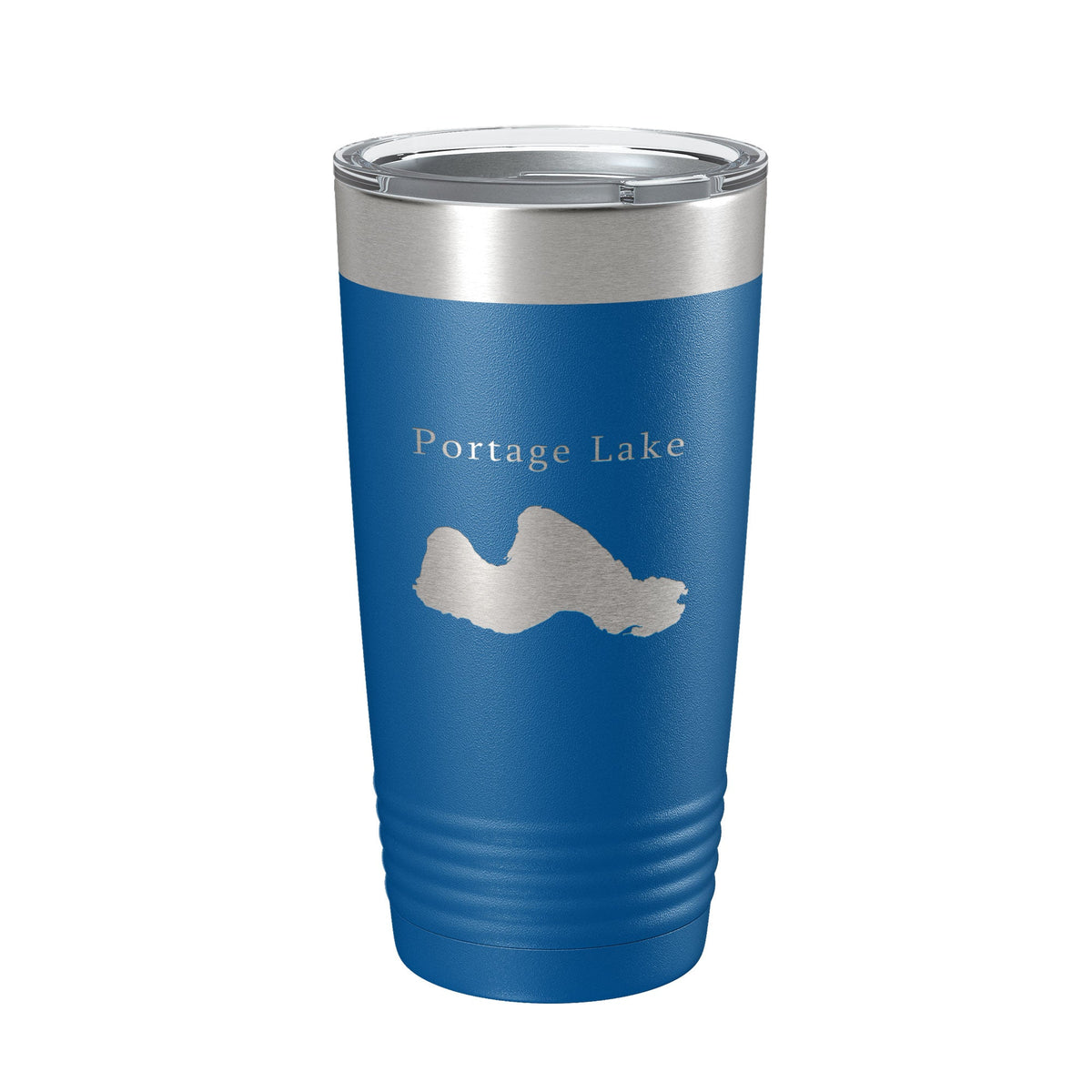 Portage Lake Map Tumbler Travel Mug Insulated Laser Engraved Coffee Cup Manistee County Michigan 20 oz-6