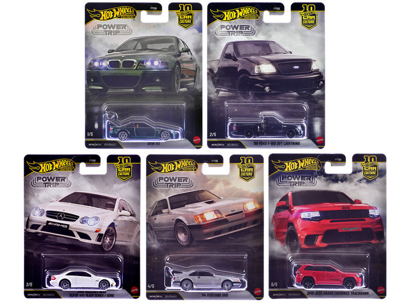 "Power Trip" 5 piece Set "Car Culture" 2026 Series R Diecast Model Cars by Hot Wheels
