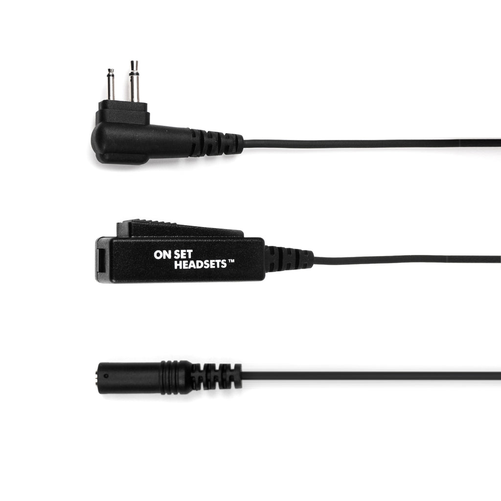 On Set Headsets™️ FilmPro Y Motorola M1 2-Pin Compatible Connector (Black)
