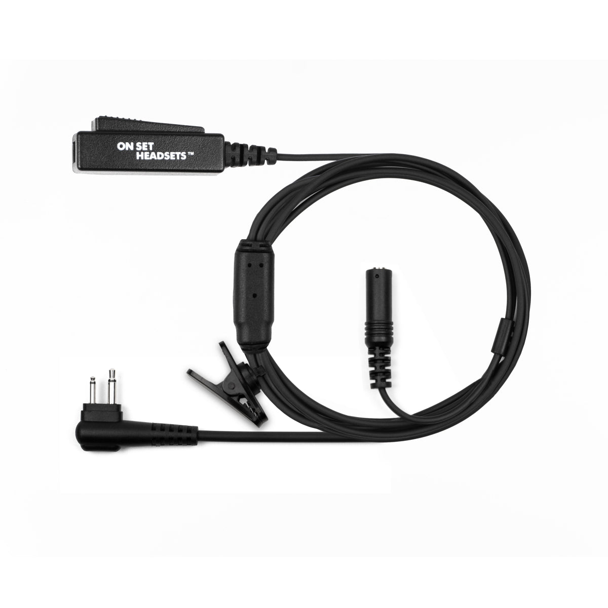 On Set Headsets™️ FilmPro Y Motorola M1 2-Pin Compatible Connector (Black)