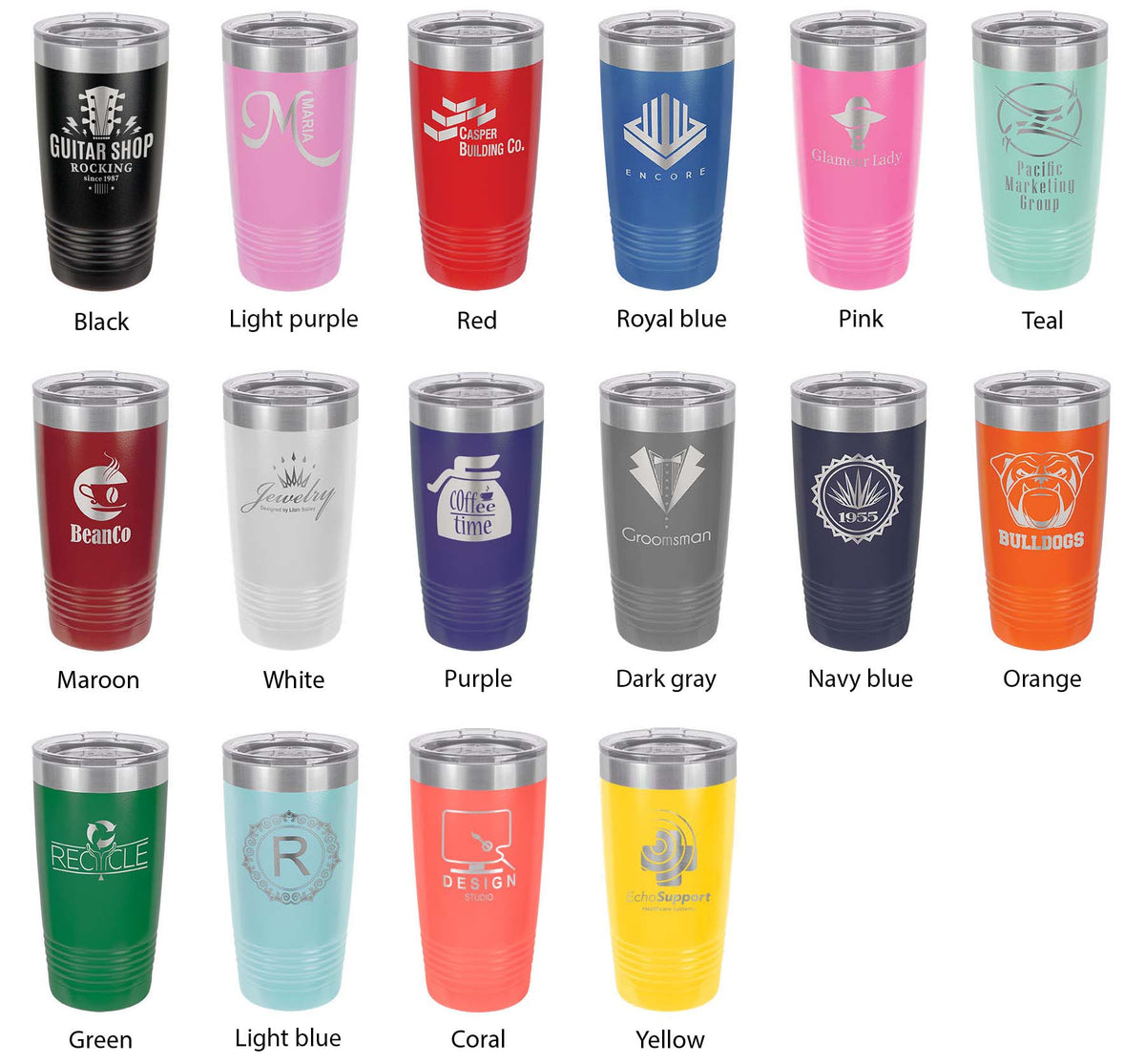 Portage Lake Map Tumbler Travel Mug Insulated Laser Engraved Coffee Cup Manistee County Michigan 20 oz-3