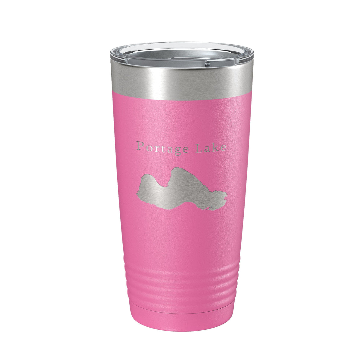Portage Lake Map Tumbler Travel Mug Insulated Laser Engraved Coffee Cup Manistee County Michigan 20 oz-11