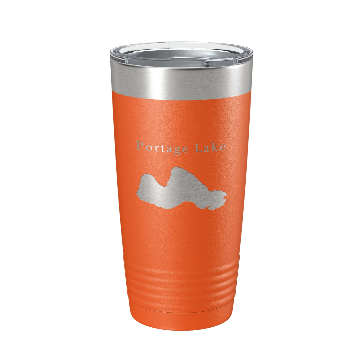Portage Lake Map Tumbler Travel Mug Insulated Laser Engraved Coffee Cup Manistee County Michigan 20 oz-17