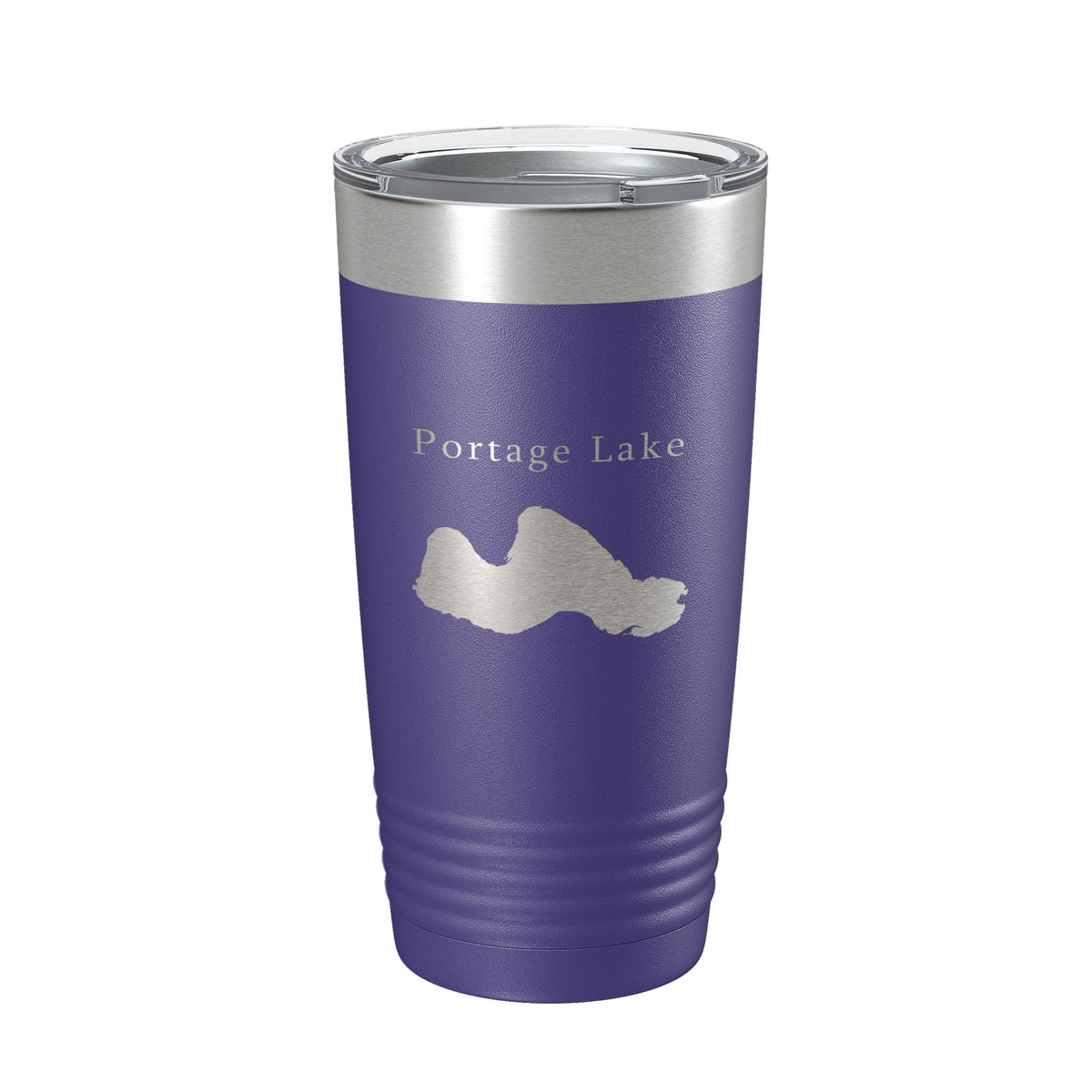 Portage Lake Map Tumbler Travel Mug Insulated Laser Engraved Coffee Cup Manistee County Michigan 20 oz-15
